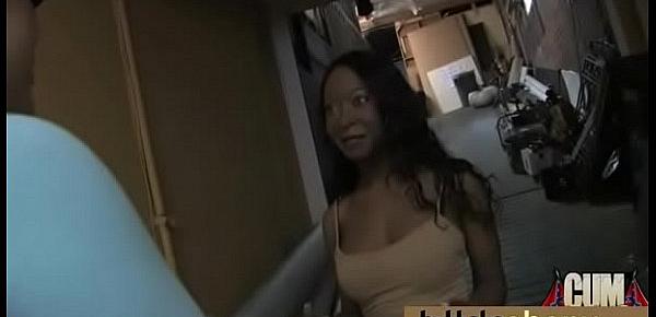  Ebony girl gang banged and covered in cum 23